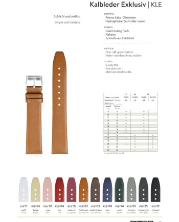 Ritter Leder Uhrenbänder in verschiedenen Größen und Bandbreiten Wien