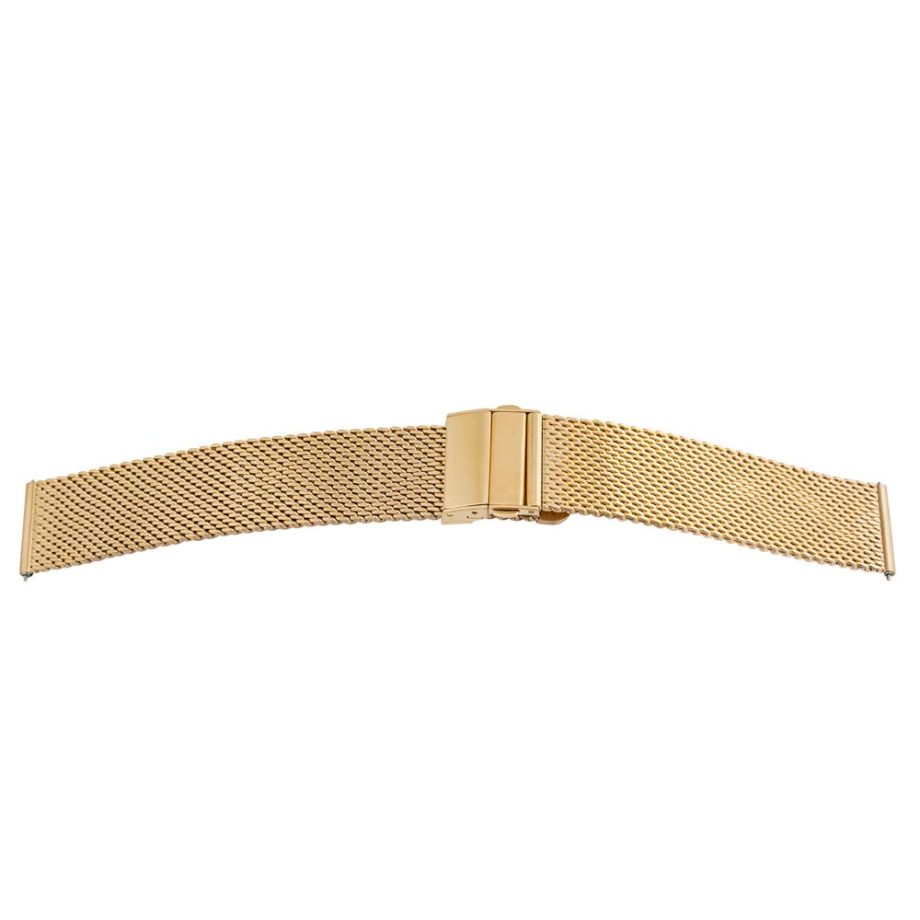 Milanaise Uhrenarmband- gold mit Faltschliesse