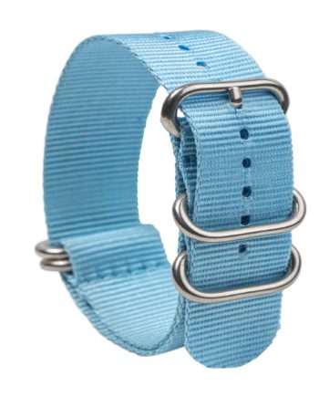 Uhrenarmband Nylon Nato Hellblau