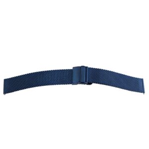 Milanaise Uhrenarmband mit Faltschliesse - Blau