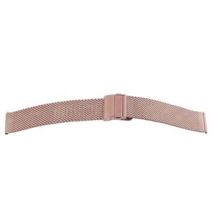 Milanaise Uhrenarmband mit Faltschliesse - Rosa