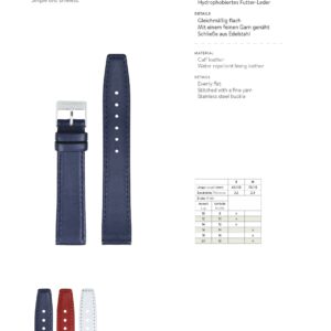 Kalbleder Naht Uhrarmband